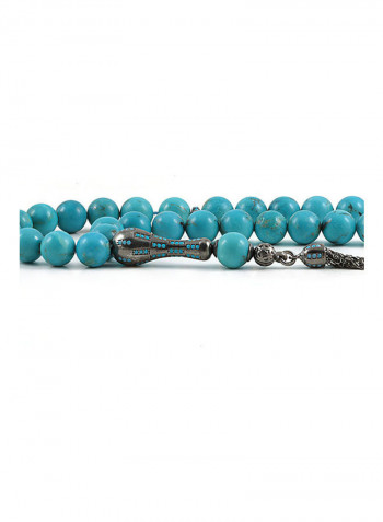 Turquoise Prayer Beads with Sterling Silver components