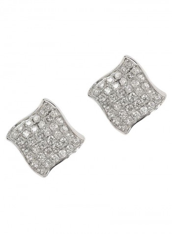 18K Gold Diamond Studded Earrings