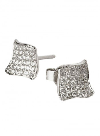 18K Gold Diamond Studded Earrings