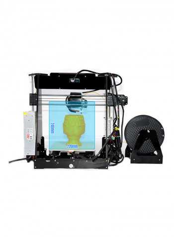 High Precision 3D Printer 220 x 220 x 240ml Black