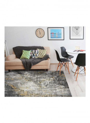 Picasso Collection Contemporary Area Rug Grey/White/Yellow 350x250centimeter
