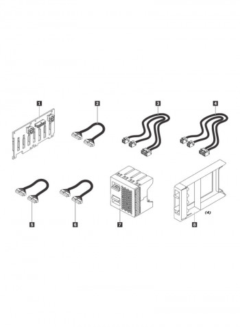 10-Piece AnyBay 8-Bay Backplane Upgrade Kit Black