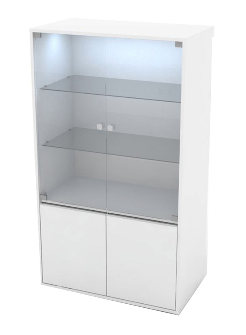 Jodi Glass Door Cabinet White 95 X 45 X 158cm