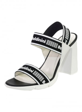 Slip-on High Heeled Pumps Black/White