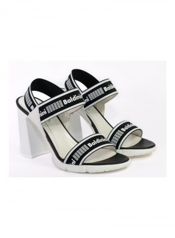 Slip-on High Heeled Pumps Black/White