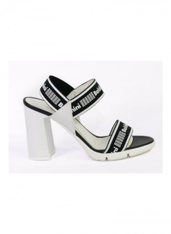 Slip-on High Heeled Pumps Black/White