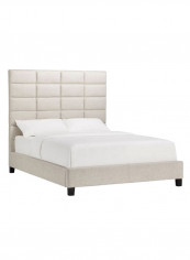 Luxurious Classic Upholstered Bed With Mattress Beige 160 x 200centimeter