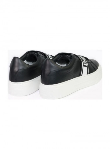 Nappa Leather Lace-up Low Top Sneakers Black/White