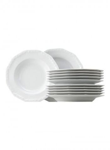 12 Piece Dining Set White