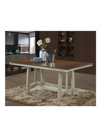 6-Seater Dining Set Grey 160 x 76cm