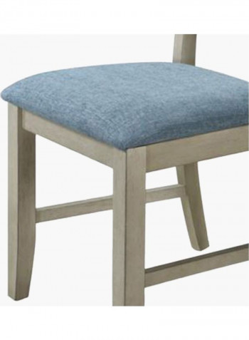 6-Seater Dining Set Grey 160 x 76cm