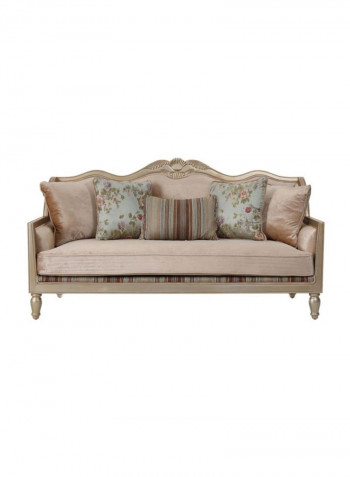 Abyan 3-Seater Sofa Brown/Blue/Green