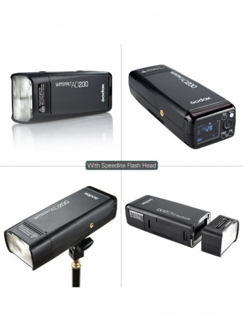 Portable Pocket Flash Mini TTL Speedlite Black