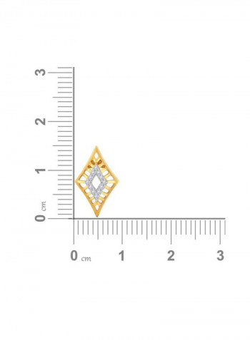 18 Karat Yellow Gold 0.11 Ct Diamond Studded Earrings