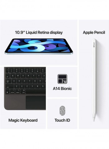 iPad Air - 2020 (4th Generation) 10.9inch, 64GB, WiFi, Sky Blue with Facetime - Middle East Specs