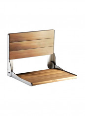 Folding Shower Seat Brown/Silver 22.4 x 5.5 x 18.1 iinch