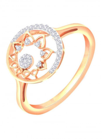 18 Karat Gold Ring With Diamond