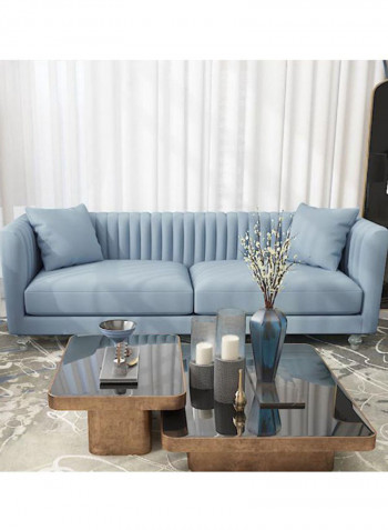Catriona 3 Seater Fabric Sofa Light Blue