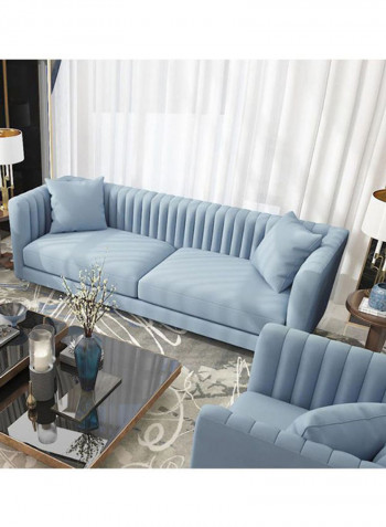 Catriona 3 Seater Fabric Sofa Light Blue