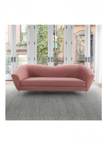 3-Seater Sofa Pink 225 x 86cm