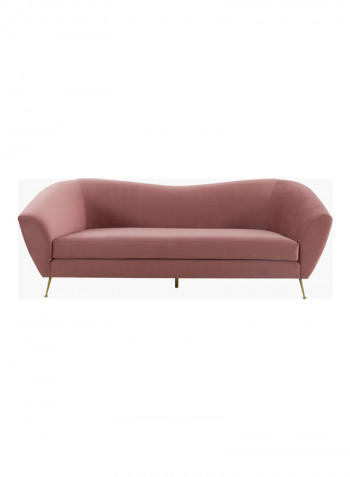 3-Seater Sofa Pink 225 x 86cm