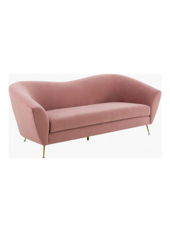 3-Seater Sofa Pink 225 x 86cm