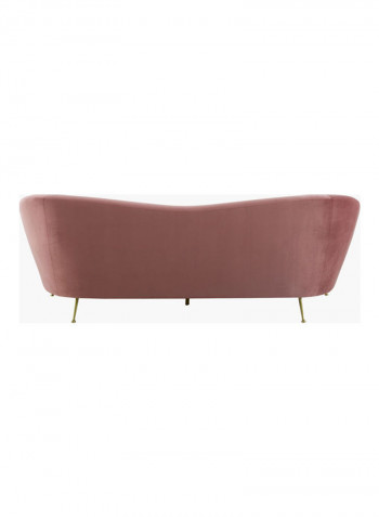 3-Seater Sofa Pink 225 x 86cm
