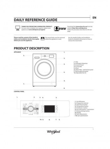 Freestanding Washing Machine 9 kg FWDG96148SBS Grey/Silver
