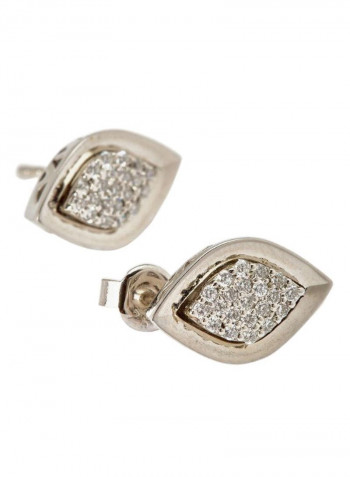 18K Gold Diamond Studded Earrings