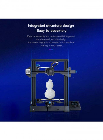 3D Ender-3 V2 3D Printer Kit 57 x 38cm Black