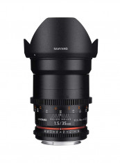 High Grade 35mm T/1.5 Wide Angle Lens Black