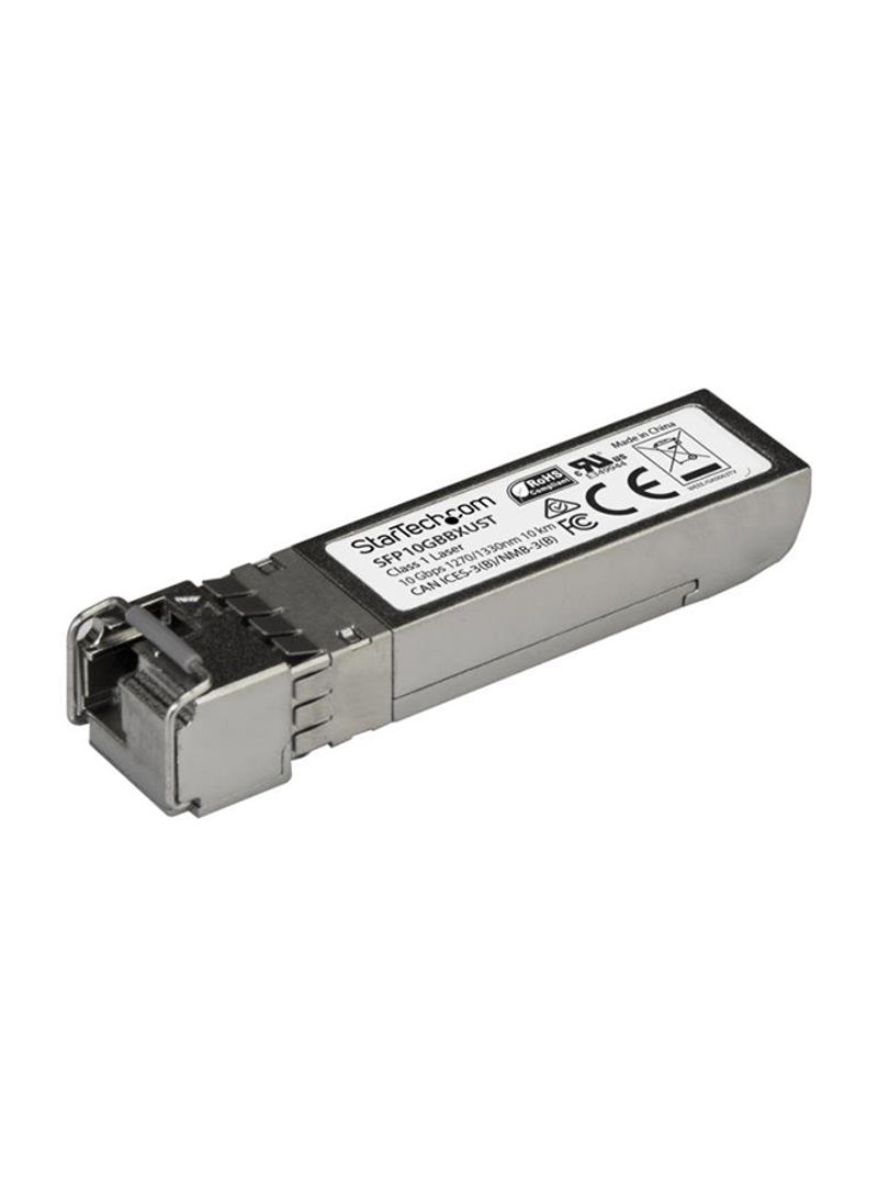 10GBase-BX Hot-Pluggable SFP+ Transceiver Silver/Grey