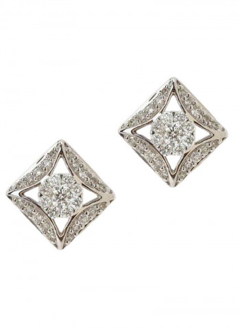 18K Gold Diamond Studded Earrings