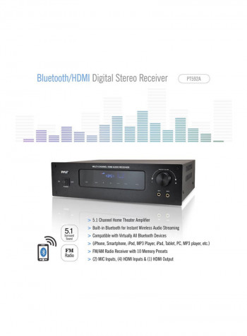Bluetooth Power Amplifier System PT592A Black