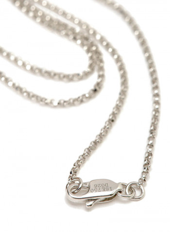 18K White Gold Diamond Studded Necklace