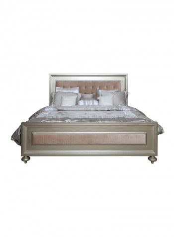 Boston King Bed Gold/Silver 200 x 200cm