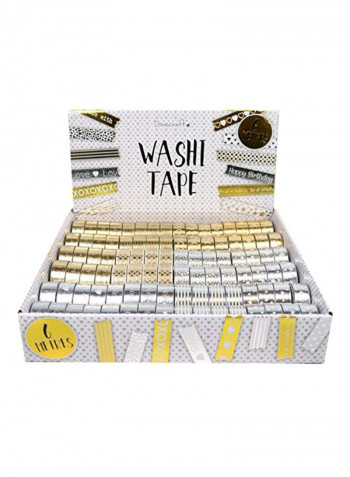96-Piece Dovecraft Washi Tape Gold/Silver