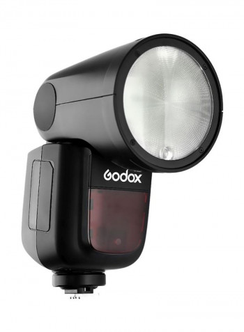 Professional Speedlite Round Head Camera Flash - UK Plug Black