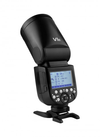 Professional Speedlite Round Head Camera Flash - UK Plug Black