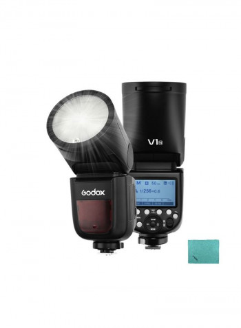 Professional Speedlite Round Head Camera Flash - US Plug Black