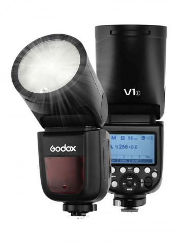 Wireless Speedlite Round Head Camera Flash Black