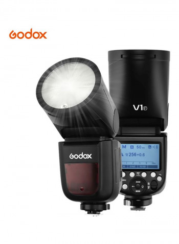 Wireless Speedlite Round Head Camera Flash Black