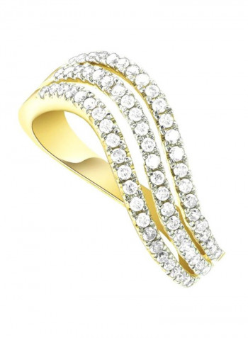 14 Karat Gold Diamond Studded Ring