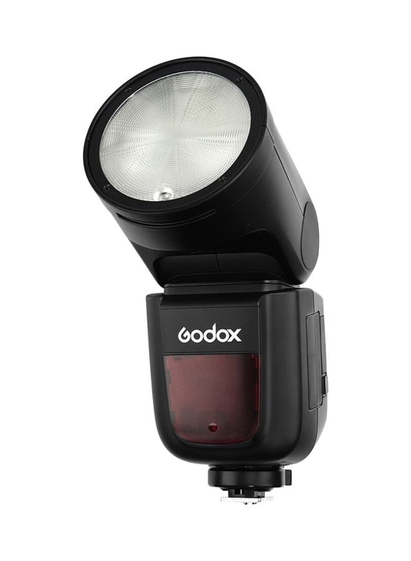Professional Speedlite Round Head Camera Flash - AU Plug Black