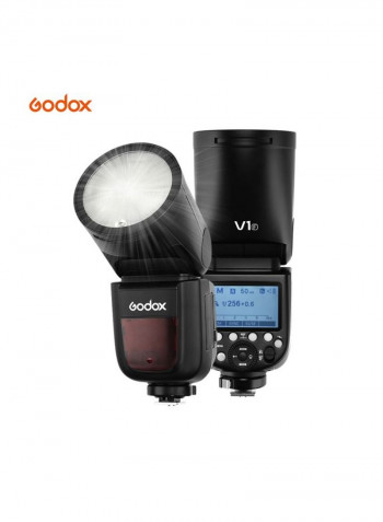 Wireless Speedlite Round Head Camera Flash Black