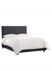 Burling Nail Button Border Bed With Mattress Blue 180 x 200centimeter