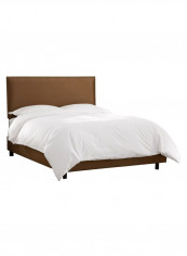 Burling Nail Button Border Bed With Mattress Brown 180 x 200centimeter