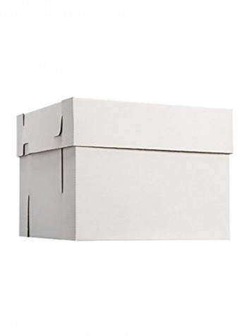 Pack Of 25 Cake Box White 18x8inch