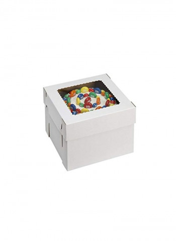 Pack Of 25 Cake Box White 18x8inch