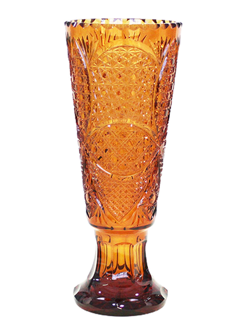 Decorative Crystal Vase Carnation Amber 430 x 171centimeter